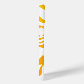 Vet Sinaasappel Marmeren Textuur iPhone Case (Achterkant / Rechts)