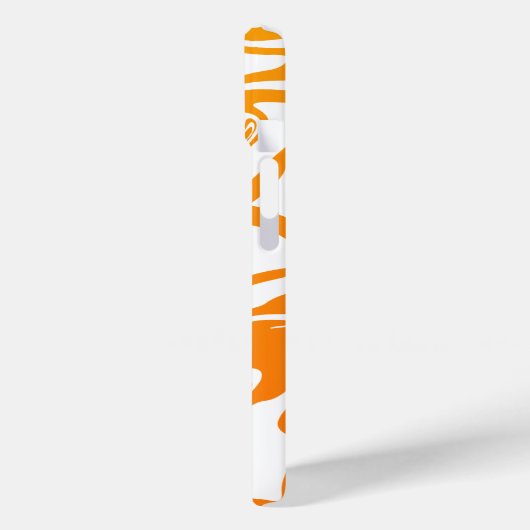 Vet Sinaasappel Marmeren Textuur iPhone Case (Achterkant / Links)