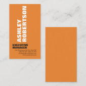 Vet Sinaasappel Moderne Professionele Minimalistis Visitekaartje (Voorkant / Achterkant)