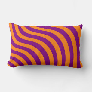 Vet Sinaasappel Paarse Zebra Stripe Modern Minimal Kussen