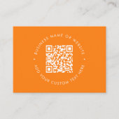 Vet Sinaasappel QR Code L Professioneel Stijlvol Visitekaartje (Voorkant)