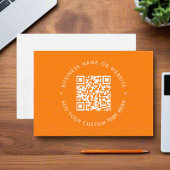 Vet Sinaasappel QR Code L Professioneel Stijlvol Visitekaartje