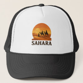 Vet Sinaasappel Retro Vector Sahara Sunset Camel Trucker Pet