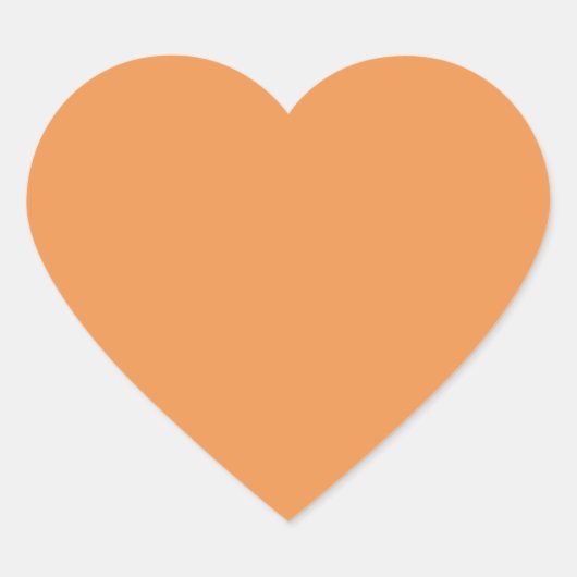 Vet sinaasappel (vaste kleur) hart sticker (Voorkant)