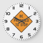 Vet Sinaasappel Wees voorbereid om het verkeersbor Grote Klok (Voorkant)