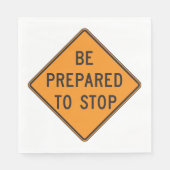 Vet Sinaasappel Wees voorbereid om het verkeersbor Servet (Voorkant)