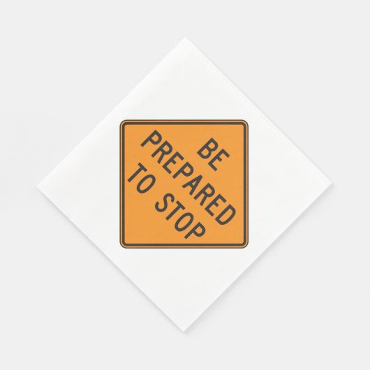 Vet Sinaasappel Wees voorbereid om het verkeersbor Servet (Hoek)