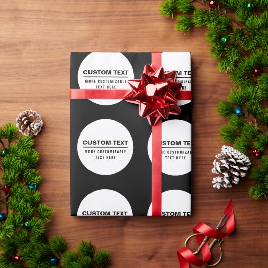 Vet sjabloon voor aanpasbare tekst cadeaupapier (Feestdagen Geschenken)