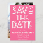 Vet sparen de Datum | Weddenschap Save The Date (Voorkant / Achterkant)