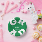 Vet, speciaal gepersonaliseerd wit op groen Afstud Papieren Kommen (Feest)