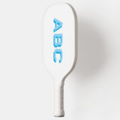 Vet Sport Blauw 3 Letter Gestapeld Monogram Pickleball Paddle (Links)
