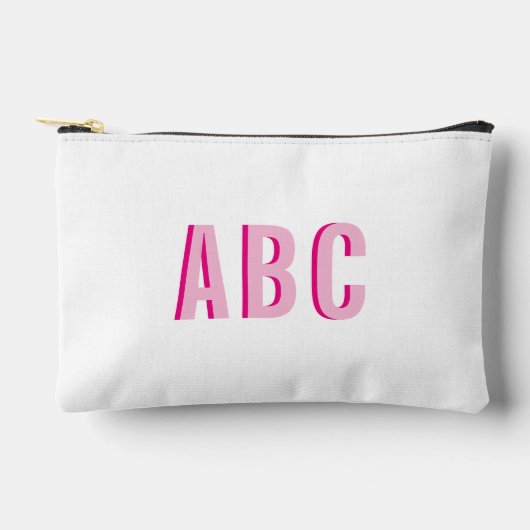 Vet Sport Heet Roze 3 Letter Monogram Etui (Voorkant)