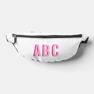 Vet Sport Heet Roze 3 Letter Monogram Heuptasje