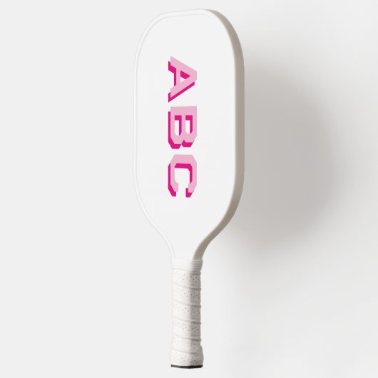 Vet Sport Heet Roze 3 Letter Monogram Pickleball Paddle (Links)