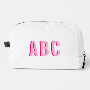 Vet Sport Heet Roze 3 Letter Monogram Toilettasje