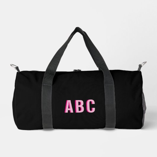 Vet Sport Roze 3 Letter Monogram Plunjezak (Voorkant)