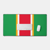 Vet Sportief Helder Rood Kelly Groen Racing Stripe Bureaumat (Keyboard & Muis)