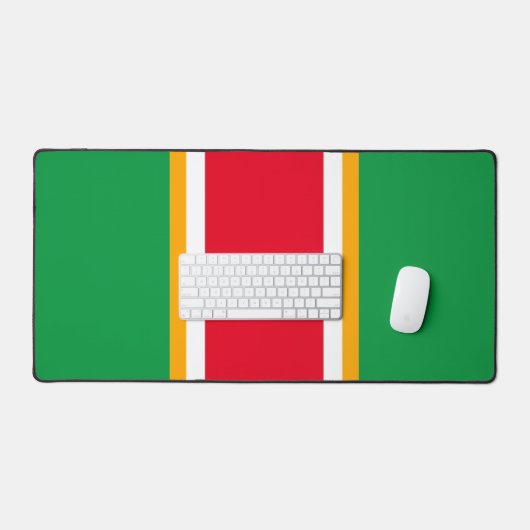 Vet Sportief Helder Rood Kelly Groen Racing Stripe Bureaumat (Keyboard & Muis)