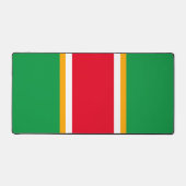 Vet Sportief Helder Rood Kelly Groen Racing Stripe Bureaumat (Voorkant)