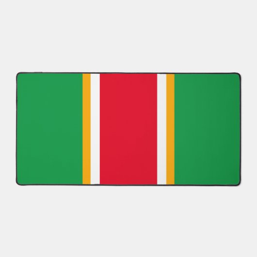 Vet Sportief Helder Rood Kelly Groen Racing Stripe Bureaumat (Voorkant)