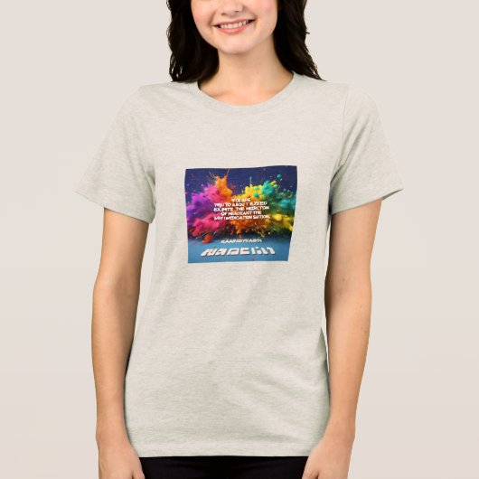 Vet statement T-shirt" Tri-Blend Shirt (Voorkant)