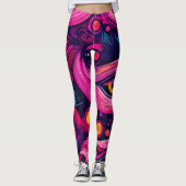 Vet, stedelijk, straat Chic Abstracte graffiti Leggings (Voorkant)