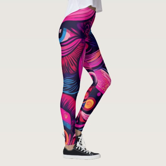 Vet, stedelijk, straat Chic Abstracte graffiti Leggings (Rechts)
