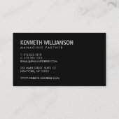 Vet Stenciled Black Constructie Visitekaartje (Achterkant)