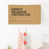 Vet Stenciled Bouw Tan Spandoek (Insitu)