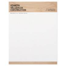 Vet Stenciled Hout Constructie Letterhead