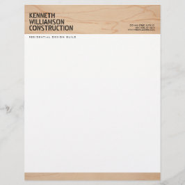 Vet Stenciled Hout Constructie Letterhead Briefhoofd Ontwerp