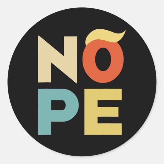 Vet  Stijl Grappig Anti-Trump Ronde Sticker (Voorkant)