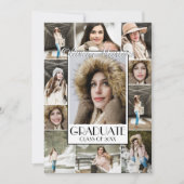 Vet Stijlvol Afstuderen Photo Collage Afstuderen Kaart (Voorkant)