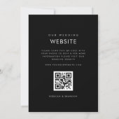 Vet Stijlvolle Ampersand QR-code in één bruiloft Kaart (Achterkant)