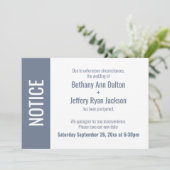 Vet Stoffig Blauw Bericht, Uitgestelde Bruiloft Ka Kaart (Staand voorkant)