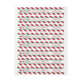 Vet strepes Merry-kerstlabel (Vel)