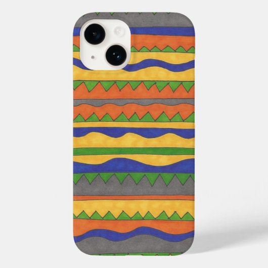 Vet Striped Pattern iPhone Case (Achterkant)