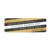 Vet Stripes Afstuderen Return Address Labels (Voorkant)