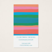 Vet Stripes Arch Oorbel Sieraden Display Kaart (Achterkant)