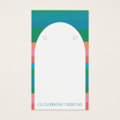 Vet Stripes Arch Oorbel Sieraden Display Kaart (Voorkant)