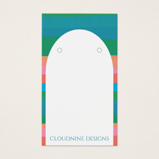 Vet Stripes Arch Oorbel Sieraden Display Kaart (Voorkant)