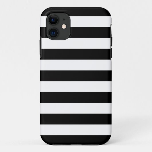 Vet Stripes Black en White iPhone 5/5S Hoesje (Achterkant)