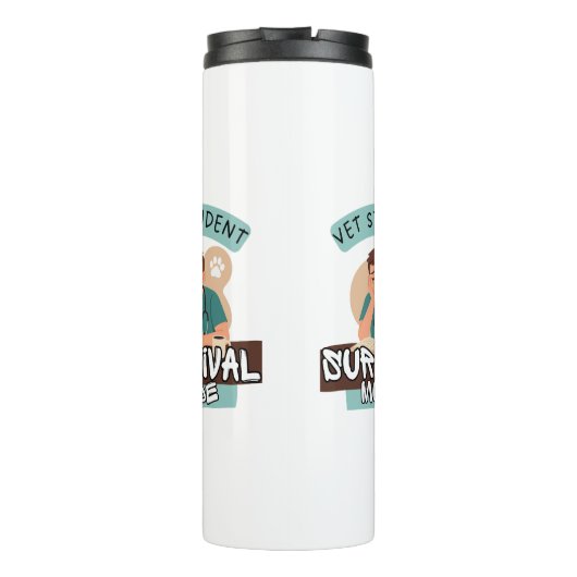 Vet Student Survival Mode – Vet Student Design Thermosbeker (Achterkant)