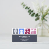 Vet Stunning Builders Service Logos Construction Visitekaartje (Staand voorkant)