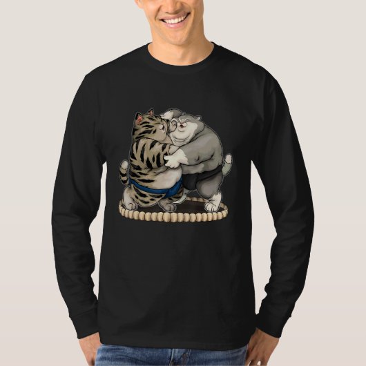 Vet Sumo-worstkatten T-shirt (Voorkant)