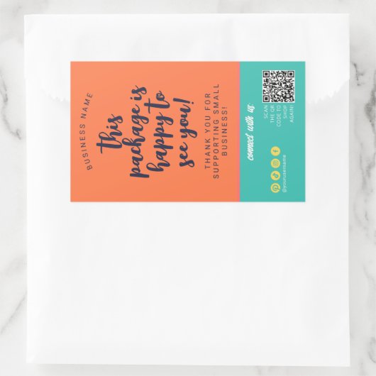 Vet Sunset Verpakking Label Sinaasappel Blauwgroen (Tas)