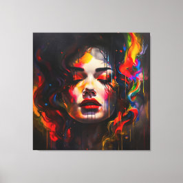 Vet surrealistisch portret canvas afdruk