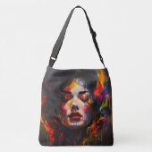 Vet surrealistisch portret crossbody tas (Achterkant)