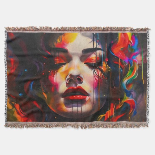 Vet surrealistisch portret deken (Voorkant)