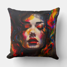 Vet surrealistisch portret kussen